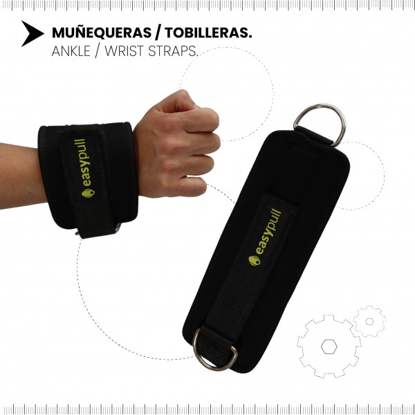 Par de tobilleras/muñequeras para poleas, gomas, etc